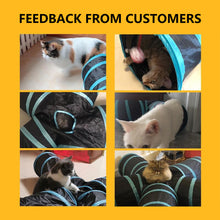 Load image into Gallery viewer, 2/3/4/5-way Collapsible Cat Tunnel Tube Indoor Kitten Tunnel Toy Pet Self-entertainment Toy Cat Puppy Peek Hole Rabbit Ferrets Hamster Toys