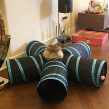 Load image into Gallery viewer, 2/3/4/5-way Collapsible Cat Tunnel Tube Indoor Kitten Tunnel Toy Pet Self-entertainment Toy Cat Puppy Peek Hole Rabbit Ferrets Hamster Toys