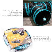 Load image into Gallery viewer, 2/3/4/5-way Collapsible Cat Tunnel Tube Indoor Kitten Tunnel Toy Pet Self-entertainment Toy Cat Puppy Peek Hole Rabbit Ferrets Hamster Toys