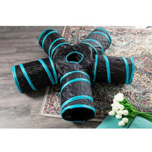 Load image into Gallery viewer, 2/3/4/5-way Collapsible Cat Tunnel Tube Indoor Kitten Tunnel Toy Pet Self-entertainment Toy Cat Puppy Peek Hole Rabbit Ferrets Hamster Toys