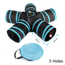 Load image into Gallery viewer, 2/3/4/5-way Collapsible Cat Tunnel Tube Indoor Kitten Tunnel Toy Pet Self-entertainment Toy Cat Puppy Peek Hole Rabbit Ferrets Hamster Toys