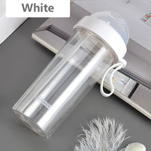 Load image into Gallery viewer, 420/600ml Double Straw Water Bottle Outdoor Travel Creative Dual-use Water Bottle Drinking Cup Couples Gift Kitchen Supplies
