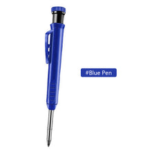 Load image into Gallery viewer, Solid Carpenter Pencil with Refill Leads and Built-in Sharpener for Scriber Wood Floor Marking Pencil Carpentry Marking Scriber
