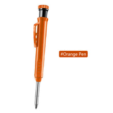 Load image into Gallery viewer, Solid Carpenter Pencil with Refill Leads and Built-in Sharpener for Scriber Wood Floor Marking Pencil Carpentry Marking Scriber