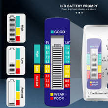 Load image into Gallery viewer, Universal Battery Tester AA/AAA 9V 1.5V Button Cell Battery Volt Tester Measuring Instruments Battery Diagnostic Tool