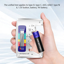 Load image into Gallery viewer, Universal Battery Tester AA/AAA 9V 1.5V Button Cell Battery Volt Tester Measuring Instruments Battery Diagnostic Tool