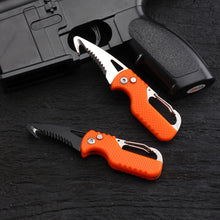 Load image into Gallery viewer, Portable Multifunctional Express Parcel Knife, Keychain, Serrated Hook, Carry-on Unpacking, Emergency Survival Tool Box Opener