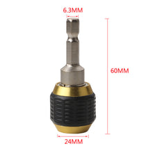 Load image into Gallery viewer, Hexagonal Shank Quick Coupling Electric Drills 1/4 Inner Hex Self-locking Connecting Rod Drill Bit Holder Drill Chuck Adapter