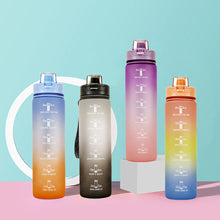 Load image into Gallery viewer, 1000ML Outdoor Sport Fitness Portable Water Bottle Water Cups Motivational Sports Water bottle with Time Maker Leak-proof Cup