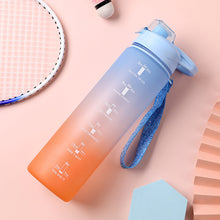 Load image into Gallery viewer, 1000ML Outdoor Sport Fitness Portable Water Bottle Water Cups Motivational Sports Water bottle with Time Maker Leak-proof Cup