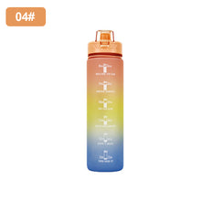 Load image into Gallery viewer, 1000ML Outdoor Sport Fitness Portable Water Bottle Water Cups Motivational Sports Water bottle with Time Maker Leak-proof Cup