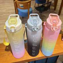 Load image into Gallery viewer, 1000ML Outdoor Sport Fitness Portable Water Bottle Water Cups Motivational Sports Water bottle with Time Maker Leak-proof Cup