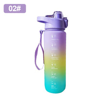 Load image into Gallery viewer, 1100ML Outdoor Sport Fitness Portable Water Bottle Water Cups Motivational Sports Water bottle with Time Maker Leak-proof Cup