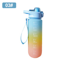 Load image into Gallery viewer, 1100ML Outdoor Sport Fitness Portable Water Bottle Water Cups Motivational Sports Water bottle with Time Maker Leak-proof Cup