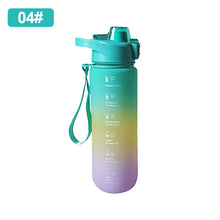 Load image into Gallery viewer, 1100ML Outdoor Sport Fitness Portable Water Bottle Water Cups Motivational Sports Water bottle with Time Maker Leak-proof Cup