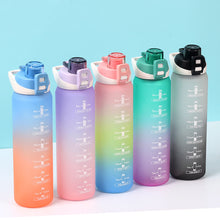 Load image into Gallery viewer, 1000ML Outdoor Sport Fitness Portable Water Bottle Water Cups Motivational Sports Water bottle with Time Maker Leak-proof Cup