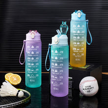 Load image into Gallery viewer, 900ML Outdoor Sport Fitness Portable Water Bottle Water Cups Motivational Sports Water bottle with Time Maker Leak-proof Cup