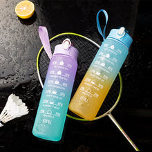 Load image into Gallery viewer, 900ML Outdoor Sport Fitness Portable Water Bottle Water Cups Motivational Sports Water bottle with Time Maker Leak-proof Cup