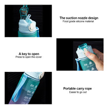 Load image into Gallery viewer, 900ML Outdoor Sport Fitness Portable Water Bottle Water Cups Motivational Sports Water bottle with Time Maker Leak-proof Cup