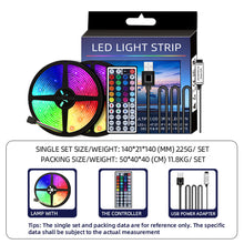 Load image into Gallery viewer, LED Strip Light 5050 RGB TV Backlight IR 44 Key Control Wall Flexible Background Light USB 5V Led Lighting RGB Tape Party Decoration Light String
