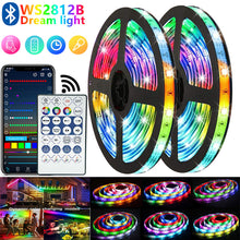 Load image into Gallery viewer, WS2812b LED Strip Light TV Backlight Music Bluetooth App IR 28 Key Control Wall Flexible Background Light USB 5V Led Lighting RGB Tape Party Decoration Light String