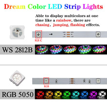 Load image into Gallery viewer, WS2812b LED Strip Light TV Backlight Music Bluetooth App IR 28 Key Control Wall Flexible Background Light USB 5V Led Lighting RGB Tape Party Decoration Light String