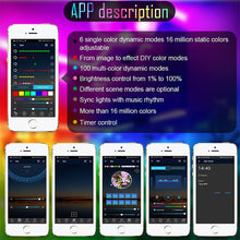 Load image into Gallery viewer, WS2812b LED Strip Light TV Backlight Music Bluetooth App IR 28 Key Control Wall Flexible Background Light USB 5V Led Lighting RGB Tape Party Decoration Light String