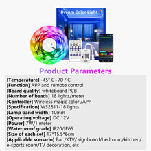 Load image into Gallery viewer, 2811 LED Strip Light TV Backlight Music Bluetooth App IR 28 Key Control Wall Flexible Background Light DC 12V Led Lighting RGB Tape Party Decoration Light String