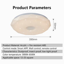 Load image into Gallery viewer, Smart WIFI LED Diamond Ceiling Light with Bluetooth Speaker RGB Dimmable TUYA APP Compatible with Alexa Google Home Bedroom Living Room Ambient Light