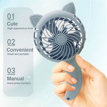 Load image into Gallery viewer, 3 Colors Handheld Fan Hand Pressure Fan Mini Portable Fan Without Battery Household Cute Fan Cooling Cartoon Held Fan