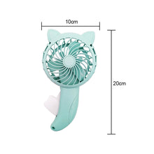 Load image into Gallery viewer, 3 Colors Handheld Fan Hand Pressure Fan Mini Portable Fan Without Battery Household Cute Fan Cooling Cartoon Held Fan