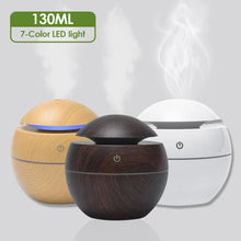 Load image into Gallery viewer, 130ML Creative Air Humidifier USB Aroma Diffuser with Night Light Home Babyroom Mini Electric Mist Maker Fogger