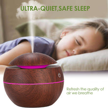 Load image into Gallery viewer, 130ML Creative Air Humidifier USB Aroma Diffuser with Night Light Home Babyroom Mini Electric Mist Maker Fogger