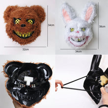 Load image into Gallery viewer, Rabbit Cosplay Mask Halloween Party Scary Head Cover Halloween Carnival Costume Headgear Props Handmade Dance Horror Mask