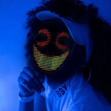 Load image into Gallery viewer, RGB Light Up LED Mask GIF Upload Gesture Sense Face Changing Halloween Christmas Carnival Costume Party GIFT