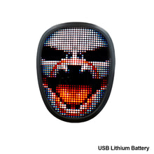 Load image into Gallery viewer, RGB Light Up LED Mask GIF Upload Gesture Sense Face Changing Halloween Christmas Carnival Costume Party GIFT