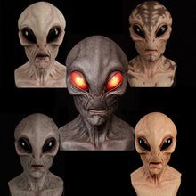 Load image into Gallery viewer, Halloween Horror Big Eyes Alien Mask Scary Horrible Masks Funny Party Cosplay Prop Full Face Cover Prank Joke