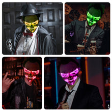 Load image into Gallery viewer, LED Halloween Glowing Mask Led Mask Party Masque Masquerade Masks Neon Maske Light Glow In The Dark Horror Props Party Costume
