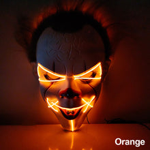 Load image into Gallery viewer, LED Halloween Glowing Mask Led Mask Party Masque Masquerade Masks Neon Maske Light Glow In The Dark Horror Props Party Costume