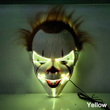 Load image into Gallery viewer, LED Halloween Glowing Mask Led Mask Party Masque Masquerade Masks Neon Maske Light Glow In The Dark Horror Props Party Costume