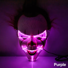 Load image into Gallery viewer, LED Halloween Glowing Mask Led Mask Party Masque Masquerade Masks Neon Maske Light Glow In The Dark Horror Props Party Costume