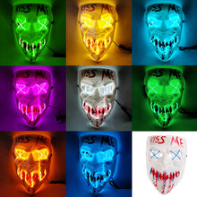 Load image into Gallery viewer, LED Halloween Glowing Mask Led Mask Party Masque Masquerade Masks Neon Maske Light Glow In The Dark Horror Props Party Costume