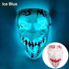 Load image into Gallery viewer, LED Halloween Glowing Mask Led Mask Party Masque Masquerade Masks Neon Maske Light Glow In The Dark Horror Props Party Costume