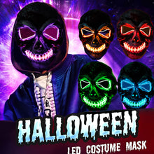 Load image into Gallery viewer, LED Halloween Glowing Mask Led Mask Party Masque Masquerade Masks Neon Maske Light Glow In The Dark Horror Props Party Costume