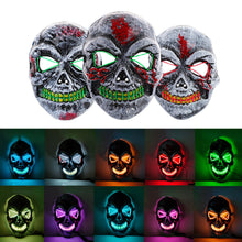 Load image into Gallery viewer, LED Halloween Glowing Mask Led Mask Party Masque Masquerade Masks Neon Maske Light Glow In The Dark Horror Props Party Costume
