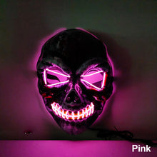 Load image into Gallery viewer, LED Halloween Glowing Mask Led Mask Party Masque Masquerade Masks Neon Maske Light Glow In The Dark Horror Props Party Costume