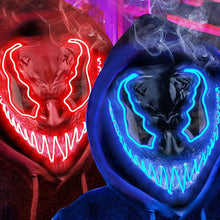 Load image into Gallery viewer, LED Halloween Glowing Mask Led Mask Party Masque Masquerade Masks Neon Maske Light Glow In The Dark Horror Props Party Costume