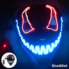 Load image into Gallery viewer, LED Halloween Glowing Mask Led Mask Party Masque Masquerade Masks Neon Maske Light Glow In The Dark Horror Props Party Costume