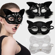 Load image into Gallery viewer, Halloween Cosplay Fox Mask Lace Sexy Eye Mask Animal Mask Half Face Erotic Lace Cat Mask Women Sex Toys For Couple Squid Game