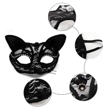 Load image into Gallery viewer, Halloween Cosplay Fox Mask Lace Sexy Eye Mask Animal Mask Half Face Erotic Lace Cat Mask Women Sex Toys For Couple Squid Game